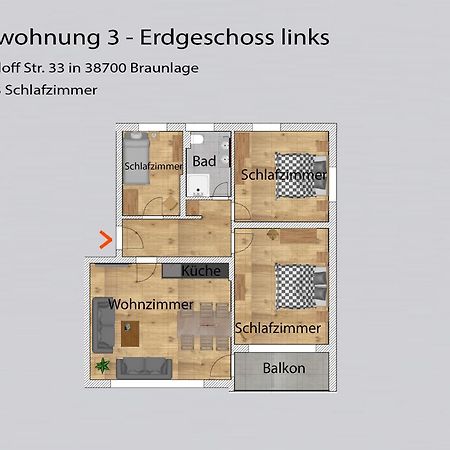 Auszeit-Im-Harz Haus 3 Wohnung 3 Braunlage Eksteriør bilde